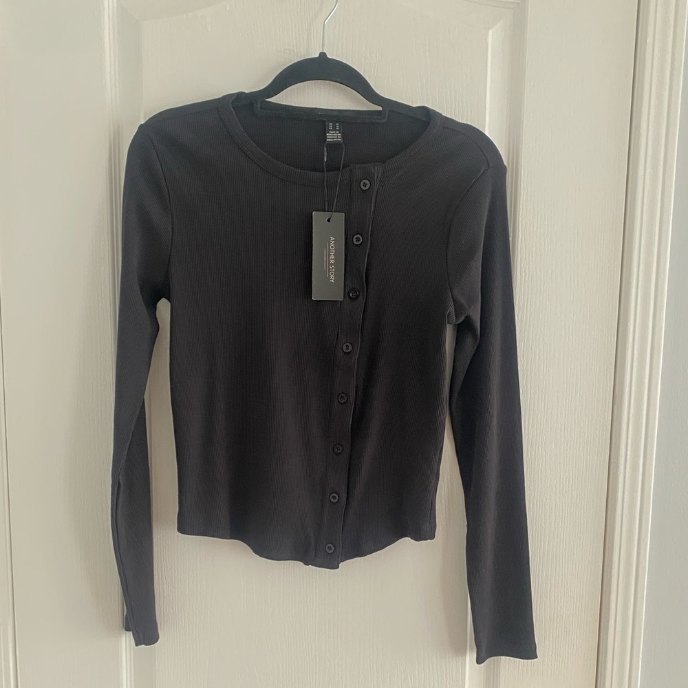 Another Story Ribbed Cardigan
